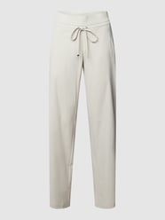 Straight fit sweatpants met elastische band, model 'CANDICE' van Raffaello Rossi Grijs / zwart - 7