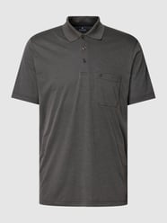 Poloshirt met logostitching van RAGMAN Grijs / zwart - 44