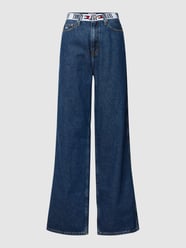 Wide Leg Jeans mit Logo-Bund Modell 'CLAIRE' von Tommy Jeans Blau - 26