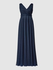 Abendkleid mit V-Ausschnitt von TROYDEN COLLECTION Blau - 48