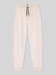 spodnie dresowe o kroju regular fit z mieszanka bawełny model 'CP STRIPE_PANTS CUFF' od BOSS Fuksjowy - 15