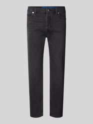 Slim fit jeans met knoopsluiting, model 'Brody' van Hugo Blue Grijs / zwart - 35