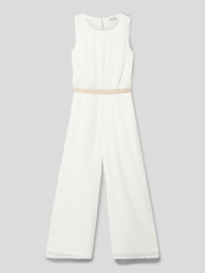 Jumpsuit mit Paillettenbesatz von Happy Girls Weiß - 17