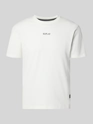 T-shirt o kroju regular fit z nadrukiem z logo od Replay - 4