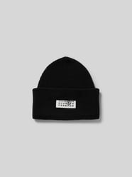 Beanie aus Woll-Mix mit Logo-Patch von MM6 Maison Margiela - 39
