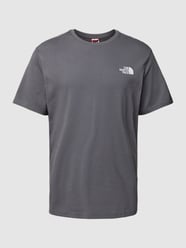 T-Shirt aus Baumwolle mit Label-Detail von The North Face Grau - 9