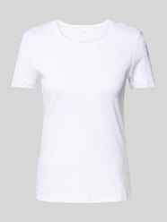 T-Shirt mit geripptem Rundhalsausschnitt von Christian Berg Woman - 19