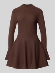 Mini-jurk van viscosemix met opstaande kraag van Apricot - 5