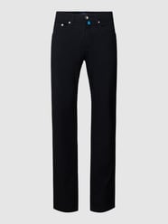 Comfort Stretch Chino mit Strukturmuster Modell 'Lyon' von Pierre Cardin Blau - 43