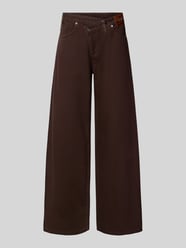 Wide Fit Jeans aus reiner Baumwolle in asymmetrischem Look von Liu Jo White - 3