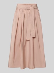 Uitlopende midirok met tailleriem van Weekend Max Mara Fuchsia - 15