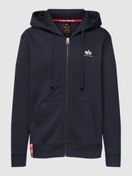 Sweatjacke mit Kapuze Modell 'Basic Zip Hoody' von Alpha Industries Blau - 22