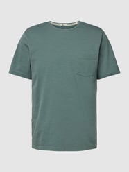 T-shirt met borstzak, model 'SLUB YARN' van Colours & Sons Groen - 48