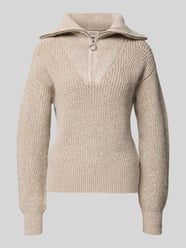 Strickpullover mit Troyer-Kragen von Scotch & Soda Beige - 10