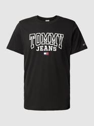 Regular Fit T-Shirt mit Label-Print Modell 'ENTRY' von Tommy Jeans Schwarz - 10