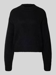 Sweter z wełny z alpaki z prążkowanymi ściągaczami od Marc Cain - 9