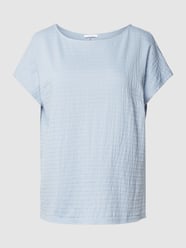 T-Shirt mit Strukturmuster Modell 'Supsi' von OPUS Blau - 28