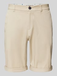 Regular Fit Chinoshorts aus Baumwoll-Mix von Tom Tailor Beige - 35
