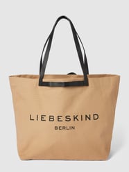 Shopper mit Label-Print Modell 'CANVAS' von LIEBESKIND BERLIN Braun - 13