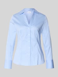 Bluzka koszulowa o kroju slim fit z dekoltem w serek od COMMA - 39