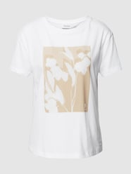 T-shirt met motiefprint van comma Casual Identity Wit - 10