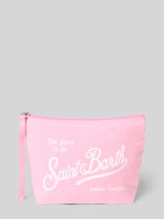 Kosmetiktasche aus Leinen mit Statement-Print Modell 'ALINE' von MC2 Saint Barth Pink - 47