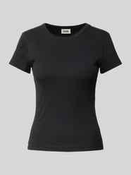 Slim Fit T-Shirt mit Rundhalsausschnitt Modell 'KOALE' von Drykorn Schwarz - 35