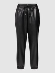Broek in leerlook, model 'Tafeja' van BOSS Grijs / zwart - 48