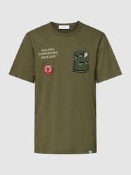 T-Shirt mit Motiv-Stitching von Les Deux Grün - 38