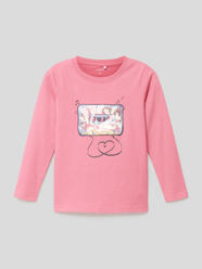 Shirt met lange mouwen en ronde hals, model 'LEELA' van Name It Roze - 40