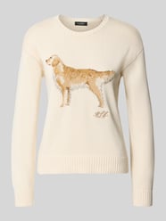 Sweter z dzianiny z detalem z logo model ‘RIEDNEE’ od Lauren Ralph Lauren - 1