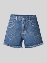 Regular Fit Jeansshorts mit Fransen Modell 'ZOE' von Noisy May Blau - 47