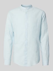Slim Fit Leinenhemd mit Stehkragen Modell 'CAIDEN' von Only & Sons - 10