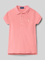 Koszulka polo o kroju regular fit z mieszanki bawełny od Polo Ralph Lauren Teens Fuksjowy - 27