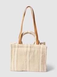 Tote bag met jute, model 'Orlane' van Esprit Wit - 32