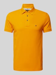 Poloshirt mit Label-Stitching von Tommy Hilfiger Orange - 38