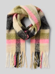 Sjaal met all-over motief, model 'MAYA' van Pieces Fuchsia - 20