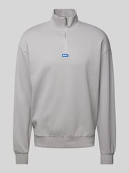 Sweatshirt mit Label-Patch Modell 'Neeler' von Hugo Blue Grau - 4