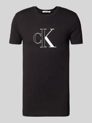 T-Shirt mit Label-Print von Calvin Klein Jeans Schwarz - 39
