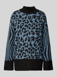 Regular Fit Strickpullover mit Animal-Print Modell 'MARS' von Vero Moda Schwarz - 48