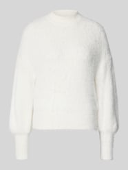 Sweter z dzianiny z prążkowanymi wykończeniami model ‘KEYLA’ od Guess - 15