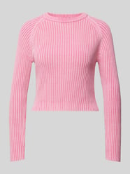 Regular fit gebreide pullover met verwassen look, model 'REAL' van Vero Moda Fuchsia - 18