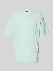 męski t-shirt o kroju regular fit z mieszanka bawełny model 'TE_FLOWER' od BOSS Orange - 40