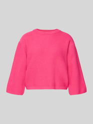 Oversized sweter z dzianiny z mieszanki wiskozy ze stójką od MORE & MORE - 33