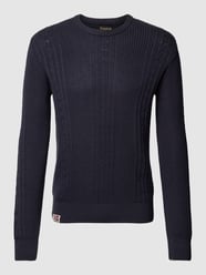 Gebreide pullover met kabelpatroon, model 'TRONDHEIM' van Napapijri - 35