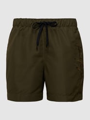 Regular fit zwembroek met merkopschrift van Tommy Hilfiger Groen - 18