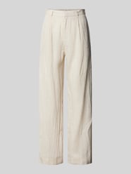 Regular Fit Leinenhose mit Bundfalten Modell 'DENISE' von Gina Tricot Beige - 21