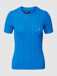 Gebreid shirt met kabelpatroon van Polo Ralph Lauren Blauw - 26
