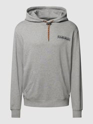 Hoodie met kangoeroezak, model 'MATAJE' van Napapijri Grijs / zwart - 40