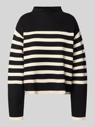 Strickpullover mit geripptem Stehkragen von Jake*s Collection - 36